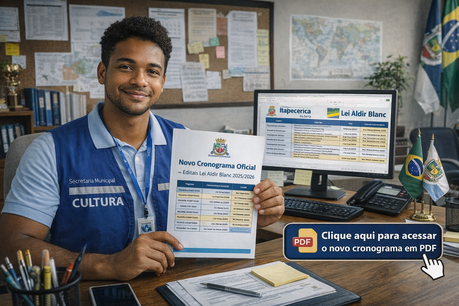 🗞️ Prefeitura altera cronograma dos editais da Lei Aldir Blanc 2025/2026